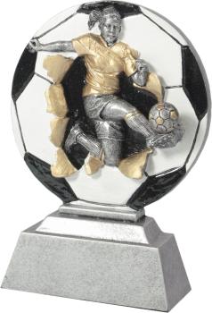 Mädchen/Damenfußball Figur in 3 Größen inkl. Aluschild und Montage