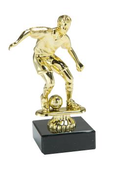 Fußballspieler auf Marmorsockel 13,5cm inkl.Aufkleber u.Montage