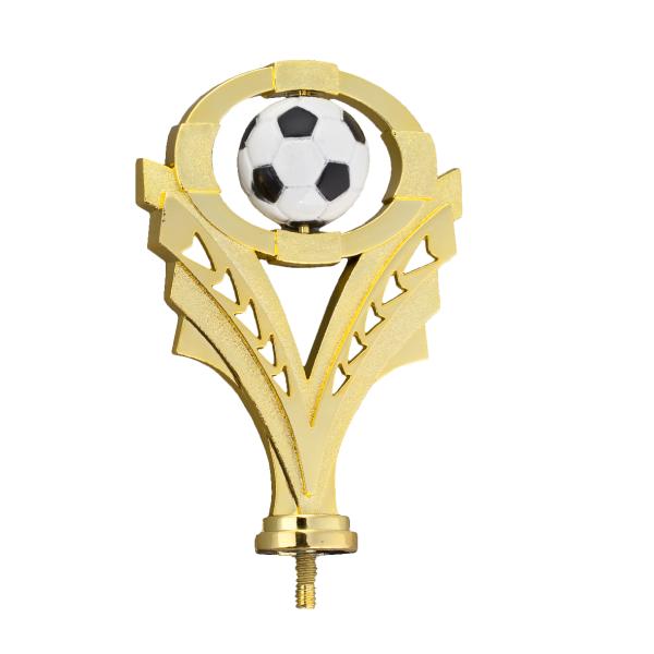 14,5cm hohe Fußballtrophäe rotierender Ball auf Marmorsockel inkl. Aufkleber/Schrift/Logo/Montage