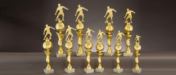 Fußballpokal Serie Golden Ball 10Größen vorhanden inkl.Aluschild/Schrift /Montage