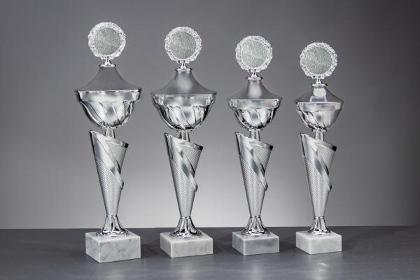 4er Pokal Serie von 38,7cm bis 43cm inkl. Aluschild/Schrift/Logo/Montage - Kopie