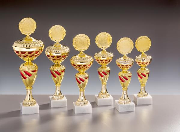 6er Pokal Serie bis 37,4cm inkl. Aluschild/Schrift7Logo/Montage