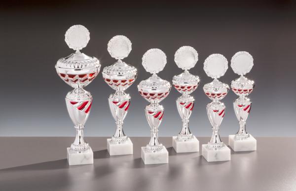 6er Pokal Serie bis 37,4cm inkl. Aluschild/Schrift7Logo/Montage