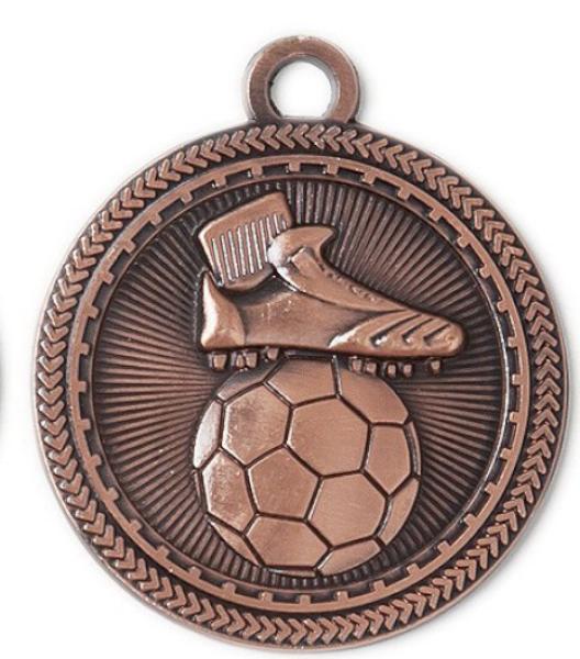 Fußball Medaille 70mm Ø inkl.22mm Band,Aukleber mit Text und Montage 1,70€