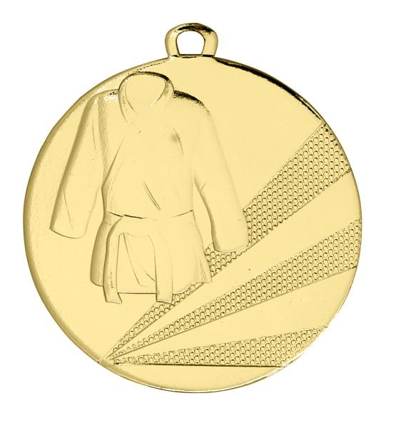50mm Ø Medaille Karate/Judo , inkl. 10mm Band/Aufkleber/Text/Logo/Montage je 1,10€