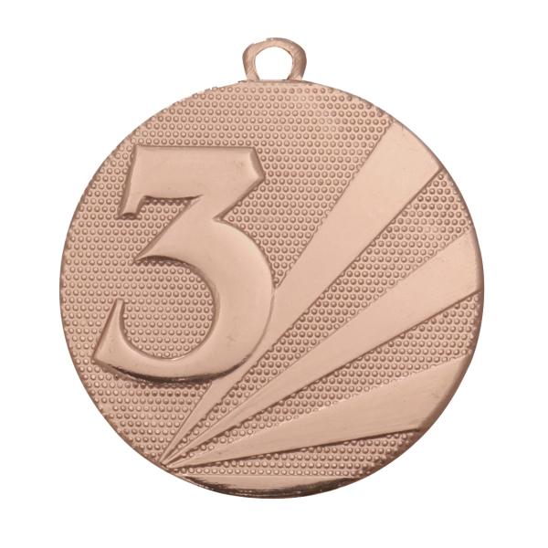 Medaille 50mm Ø,3 Farben ink. Aufleber mit Text ,Band und Montage