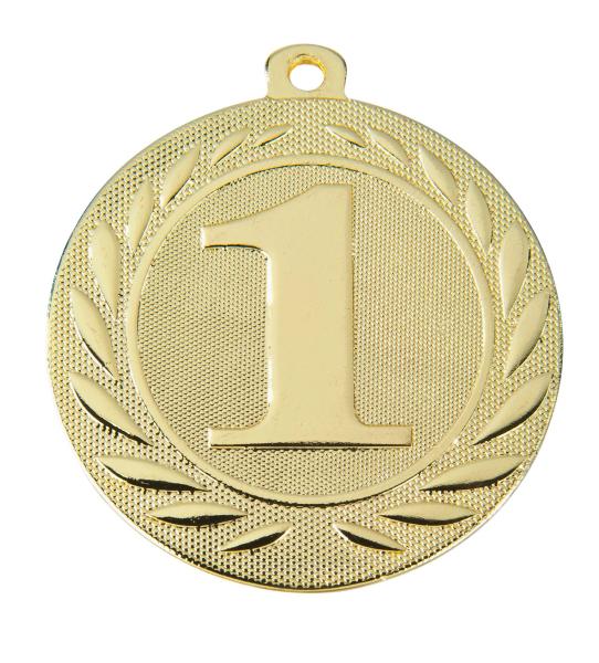 50mm Ø Medaille 1-2-3 , inkl. 10mm Band/Aufkleber/Text/Logo/Montage je 1,10€