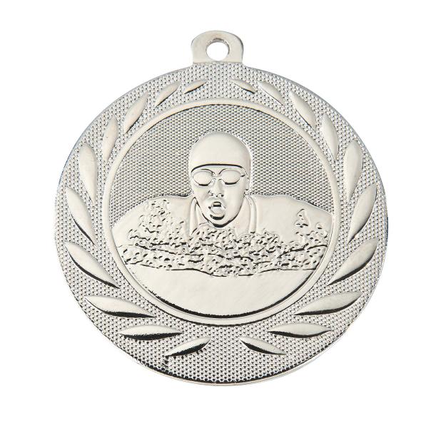 50mm Ø Medaille Schwimmen , inkl. 10mm Band/Aufkleber/Text/Logo/Montage je 1,10€