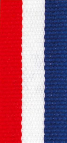 10mm Band Rot/Weiß/Blau