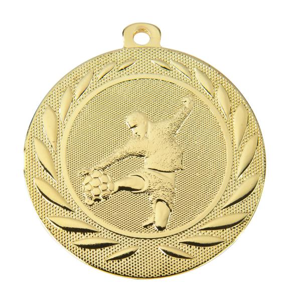 Fußballmedaille 50mm inkl. 10mm Band,Aufkleber mit Schrift und die Montage je 1,10€