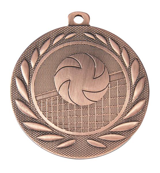 50mm Ø Medaille Volleyball , inkl. 10mm Band/Aufkleber/Text/Logo/Montage je 1,10€