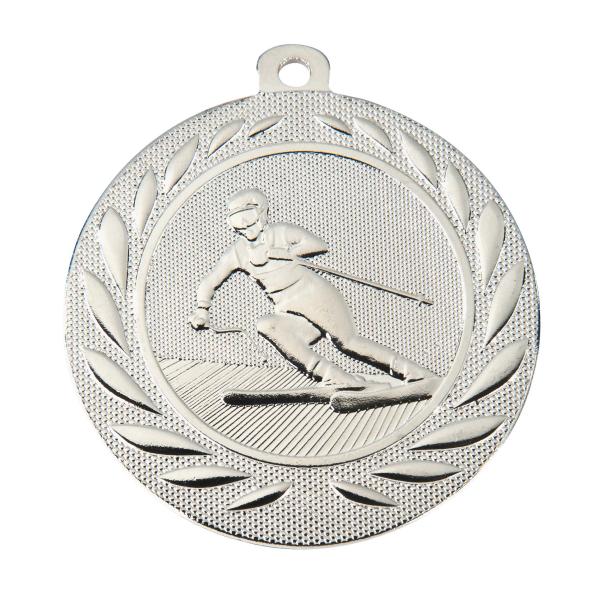 50mm Ø Medaille Ski/Slalom fahren , inkl. 10mm Band/Aufkleber/Text/Logo/Montage je 1,10€