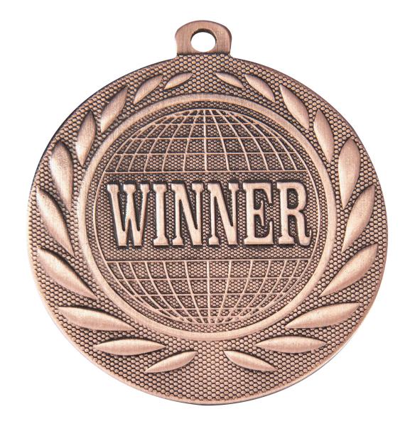 50mm Ø Medaille Gewinner , inkl. 10mm Band/Aufkleber/Text/Logo/Montage je 1,10€