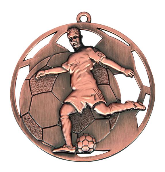Fußball Medaille 50mm Ø ,3Farben inkl- Schrift,Band und Montage je 1,40€