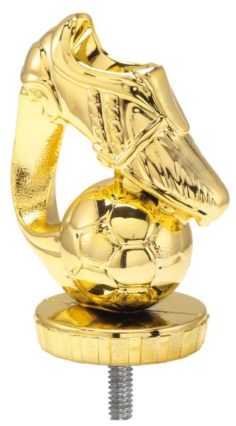 Goldene Fußballfigur auf Marmorsockel Höhe gesamt 10cm inkl.Aufkleber/Schrift/Montage