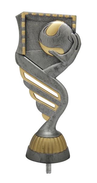 Handballtrophäe 15cm hoch auf Marmorsockel inkl. Aufkleber,Schrift und Montage