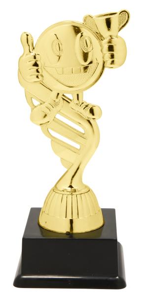Fußballfigur in 3 Größen erhältlich,Farbe gold.inkl. Aufkleber mit Schrift/Logo/Montage